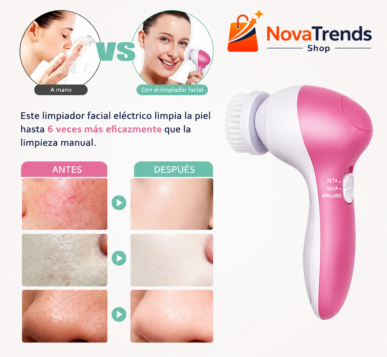 Limpiador Facial Exfoliante Masajeador