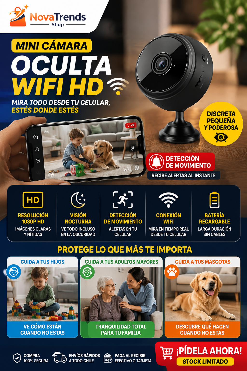 Mini Cámara Espía de Seguridad