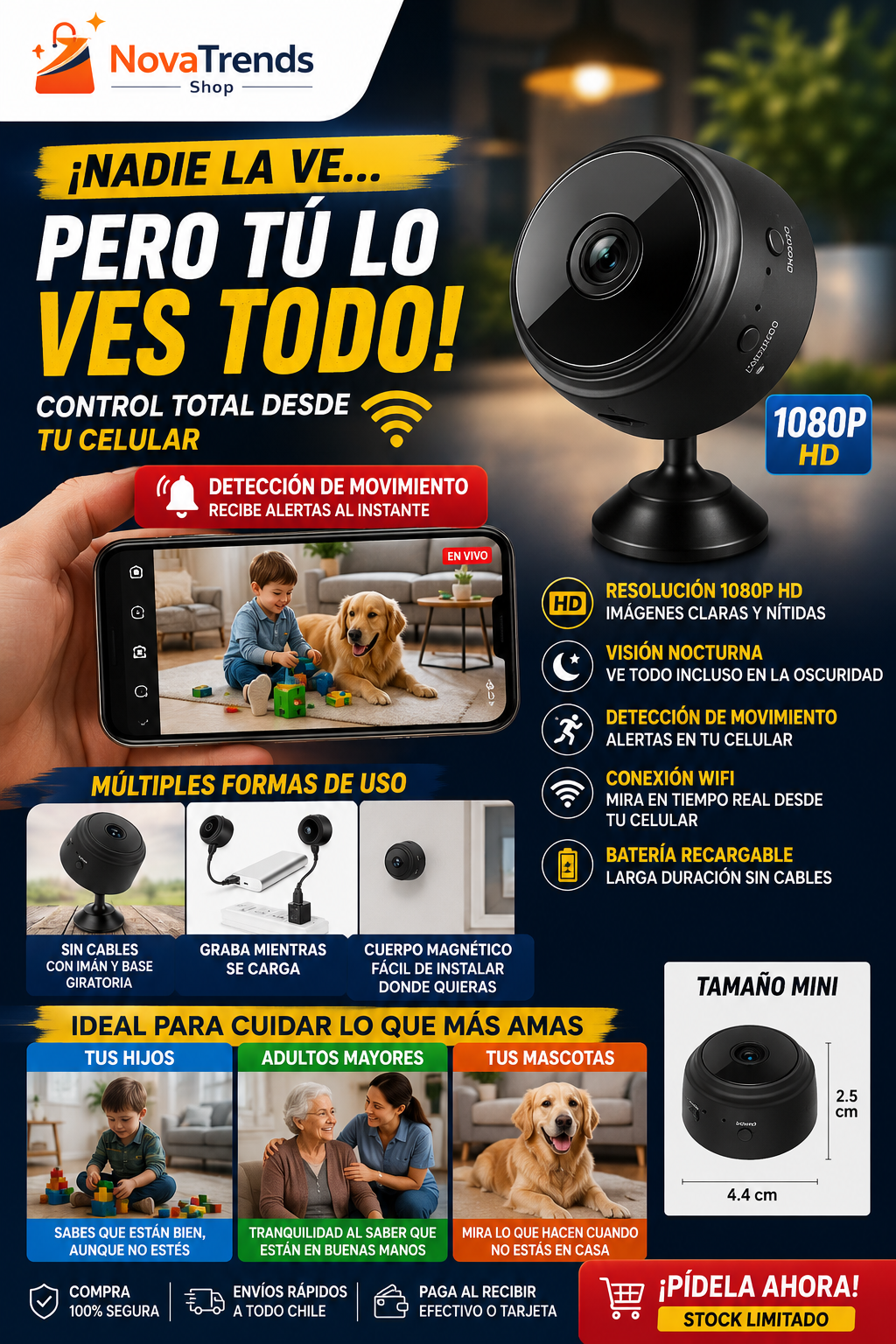 Mini Cámara Espía de Seguridad