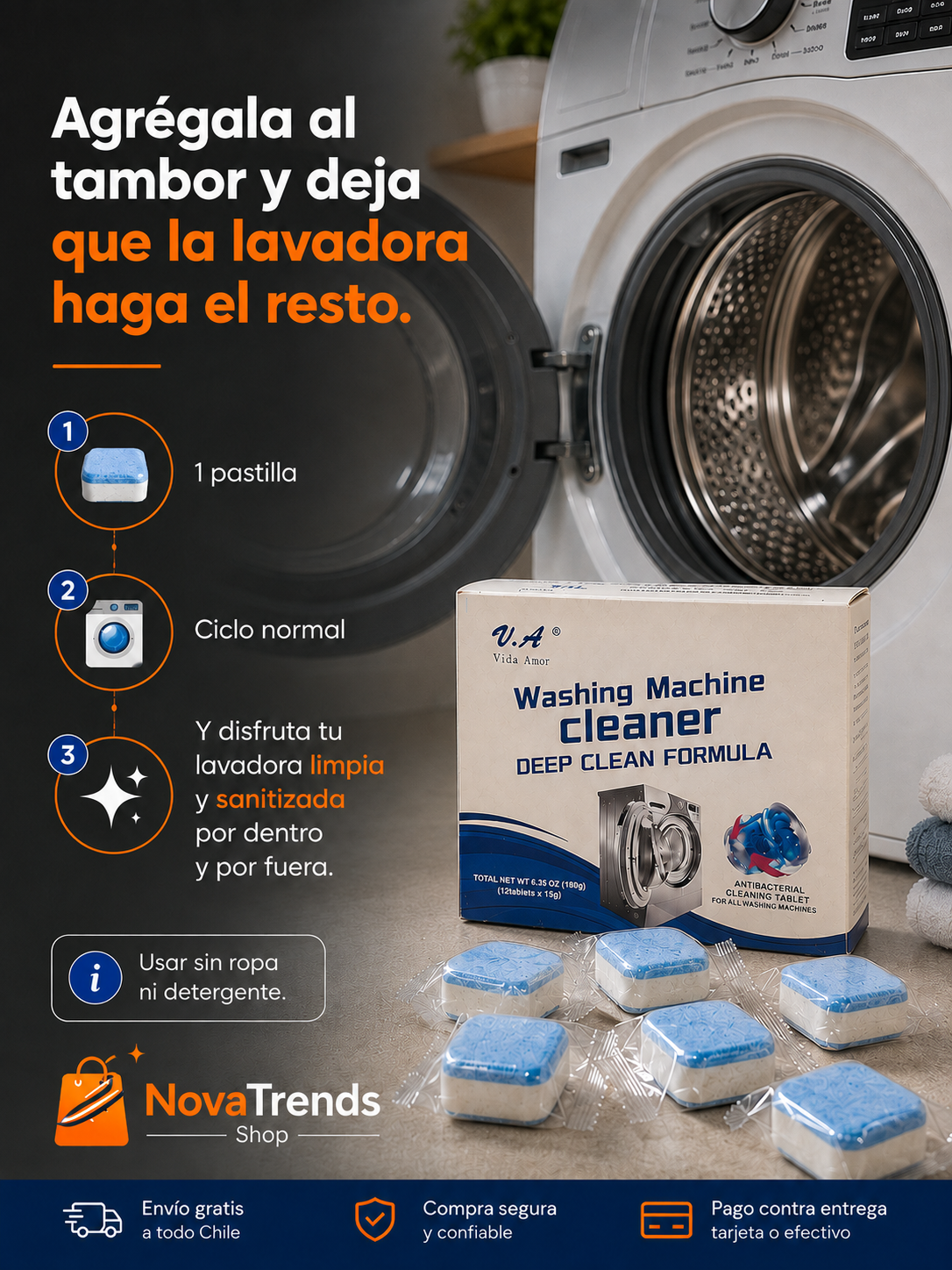 Washing Machine Cleaner 🫧 Pastillas Limpiadoras Lavadoras