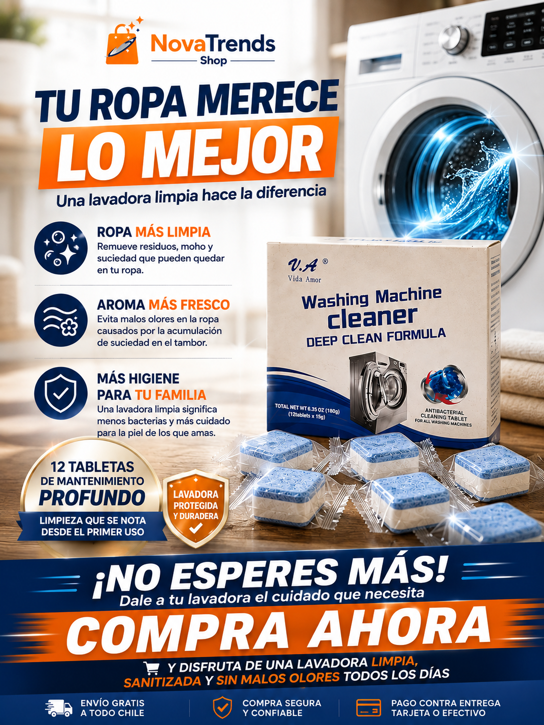 Washing Machine Cleaner 🫧 Pastillas Limpiadoras Lavadoras
