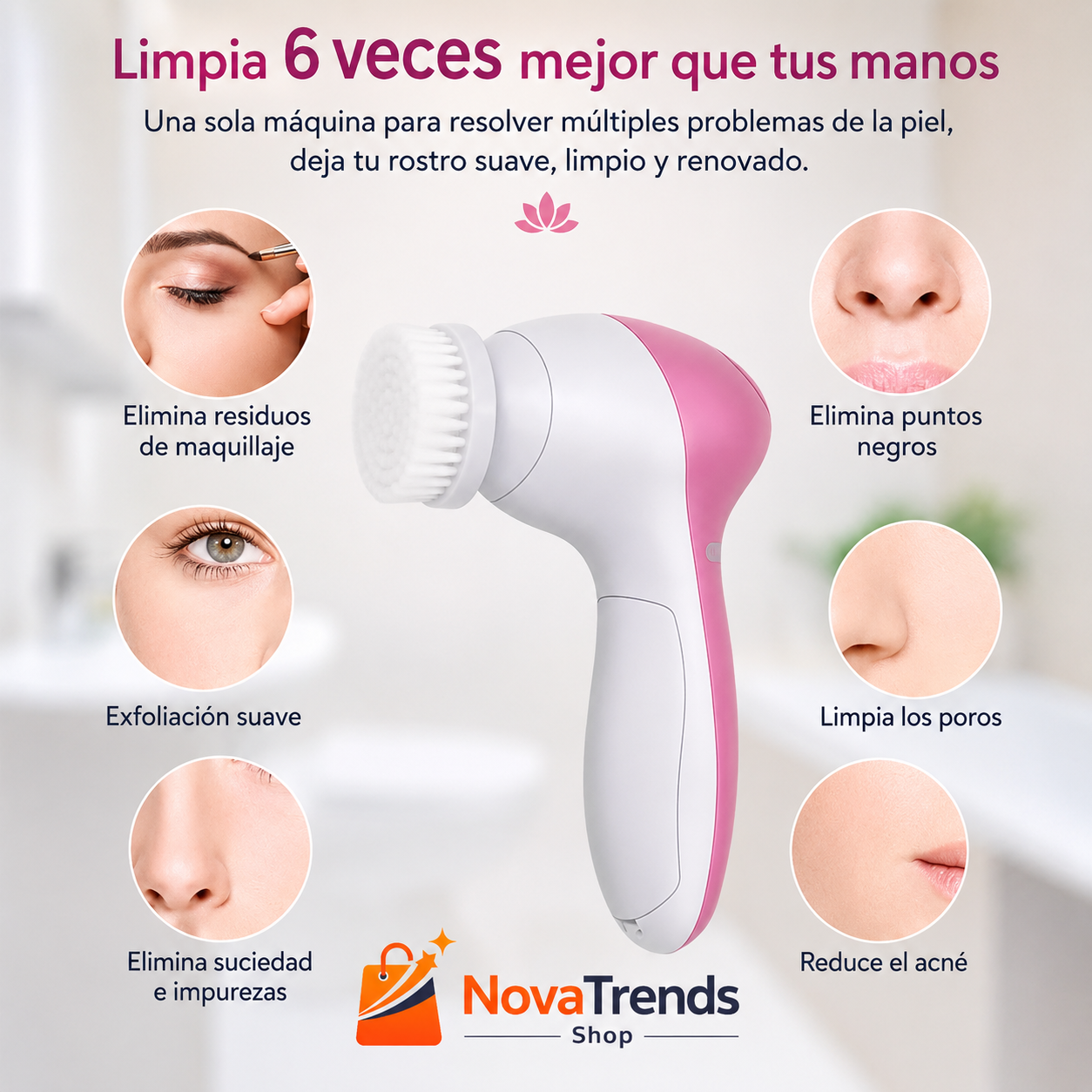 Limpiador Facial Exfoliante Masajeador