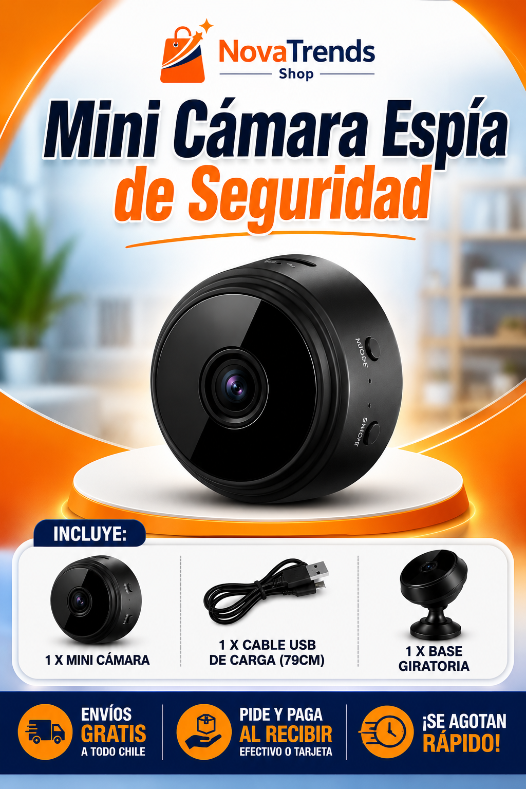 Mini Cámara Espía de Seguridad