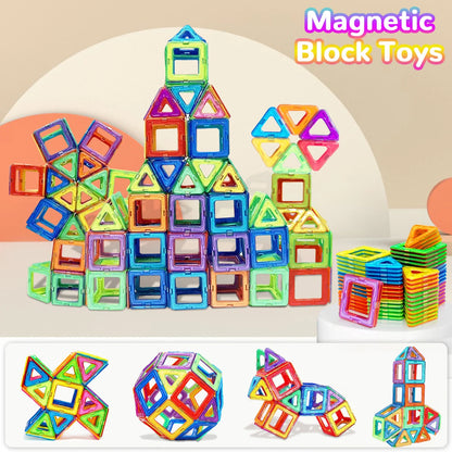 Bloques de construcción magnéticos, juguetes magnéticos DIY, juguetes STEM de tamaño mediano, juguetes de construcción, juguetes educativos de aprendizaje con imanes