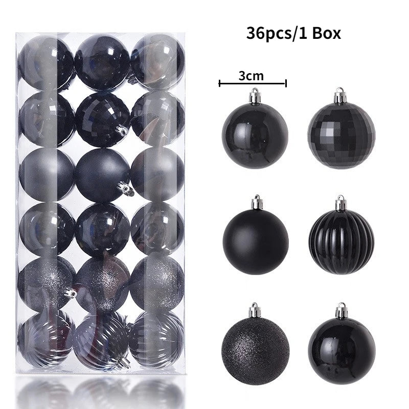 24/36 Piezas de Bolas de Navidad Colgantes, Decoración para Árbol de Navidad, Decoración Interior para el Hogar, Año Nuevo 2026, Artículos para Fiestas DIY