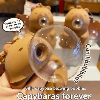 Juguete de peluche de capibara para apretar, colgante antiestrés con burbujas, decoración para mochila infantil, regalo de fiesta
