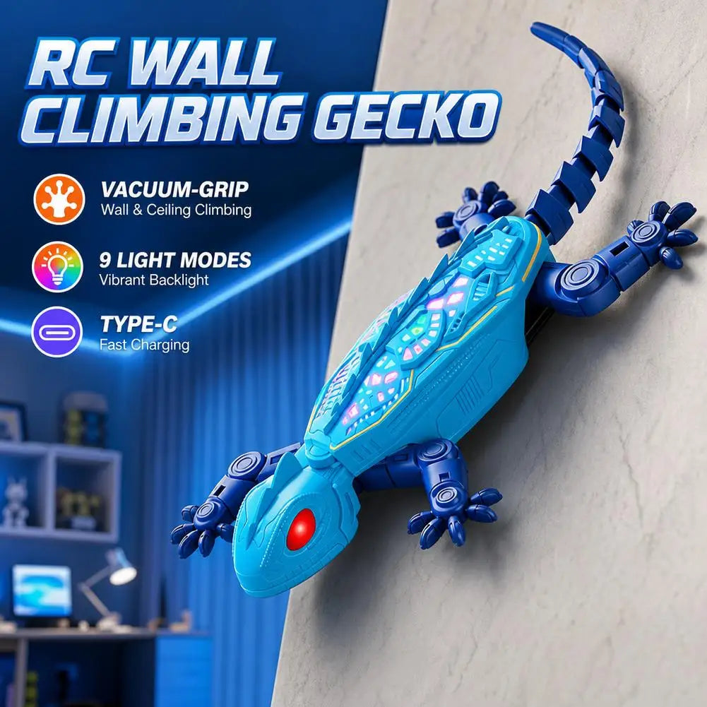 Coche teledirigido 2.4G que se desliza por paredes, modelo de gecko eléctrico, simulación de lagarto, coche teledirigido que se desliza por paredes, regalo de cumpleaños para niños.