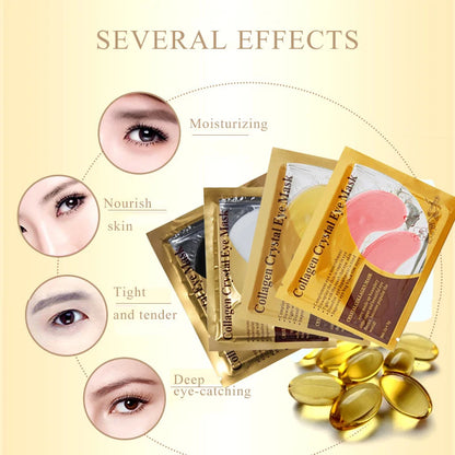 20 piezas-mascarilla de cristal con colágeno dorado, parches para el cuidado de la piel, reafirmante, hidratante, nutritiva, productos para el cuidado de la piel de los ojos, 10 pares