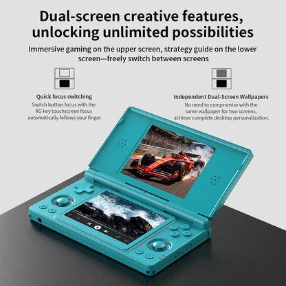 Consola de videojuegos retro Anbernic RG DS con pantalla táctil dual IPS de 4 pulgadas, Android 14, reproductor de juegos plegable RGDS, ideal para regalo de Navidad.