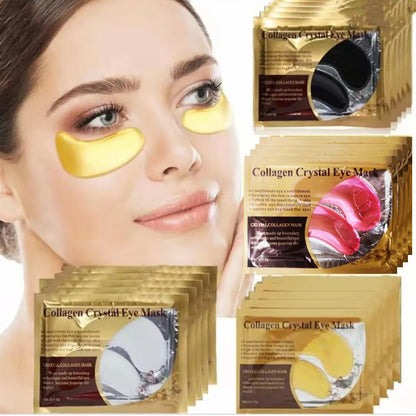 20 piezas-mascarilla de cristal con colágeno dorado, parches para el cuidado de la piel, reafirmante, hidratante, nutritiva, productos para el cuidado de la piel de los ojos, 10 pares