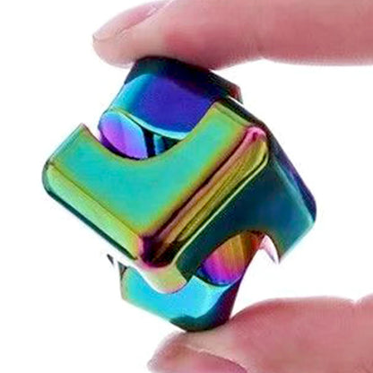 Cubo Fidget Spinner Infinito Cuadrado de Metal, Juguetes Sensoriales para Aliviar el Estrés, TDAH, Ansiedad, EDC, Gadgets de Escritorio Geniales, Diversión de Oficina para Adultos