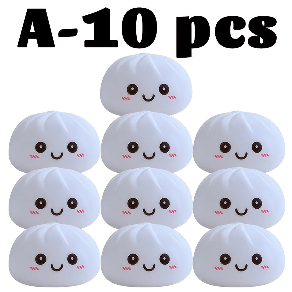 Nuevas luces nocturnas de dumplings 2027, adorno de escritorio de dumplings luminosos, linda caja de vaporera de dumplings luminosa, luces de dumplings kawaii, regalos