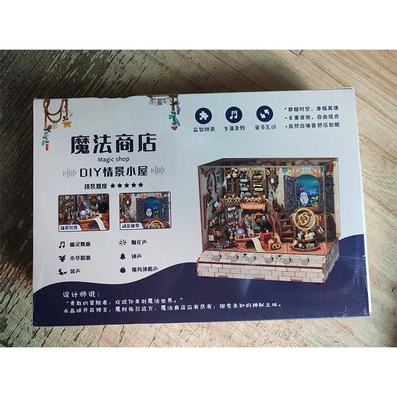 Sujetalibros de flor de cerezo, casas de muñecas japonesas, juguetes, estantería, bricolaje, rincón de libros de madera, Kits de inserción, regalos en miniatura, decoración del hogar