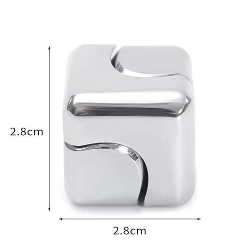 Cubo Fidget Spinner Infinito Cuadrado de Metal, Juguetes Sensoriales para Aliviar el Estrés, TDAH, Ansiedad, EDC, Gadgets de Escritorio Geniales, Diversión de Oficina para Adultos