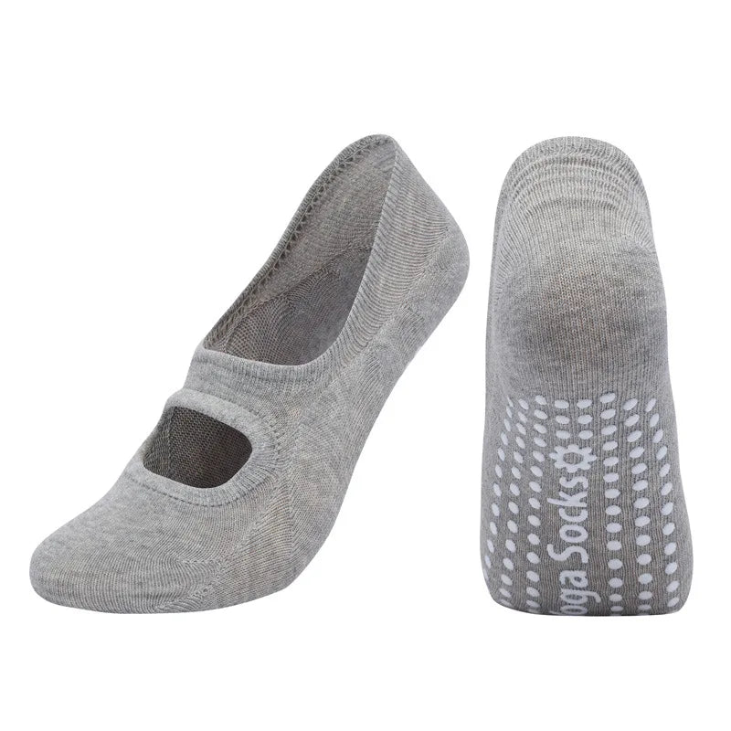 Calcetines sin espalda para aeróbicos, Pilates, baile, trampolín, fitness, calcetines de suelo, calcetines invisibles para yoga