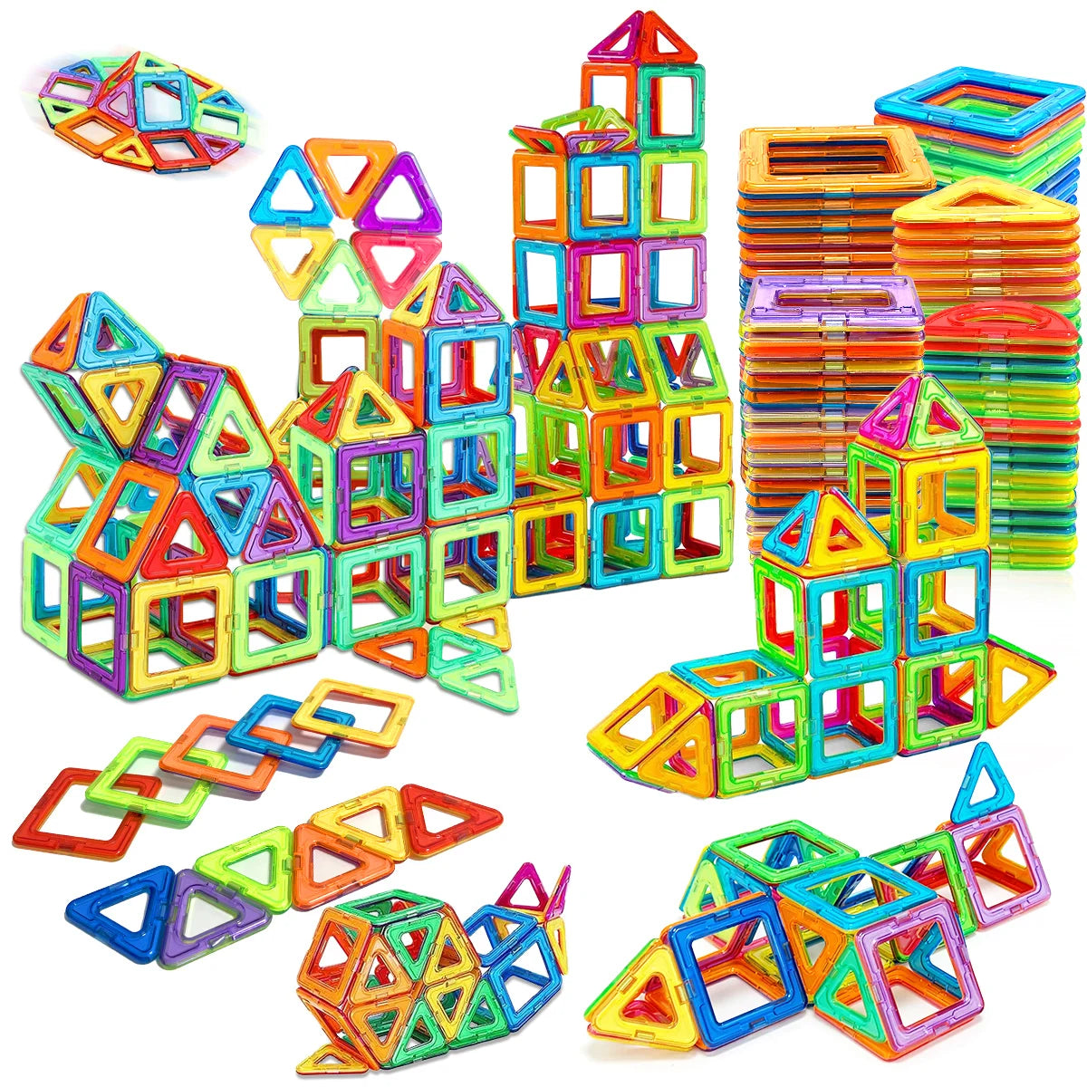 Bloques de construcción magnéticos, juguetes magnéticos DIY, juguetes STEM de tamaño mediano, juguetes de construcción, juguetes educativos de aprendizaje con imanes