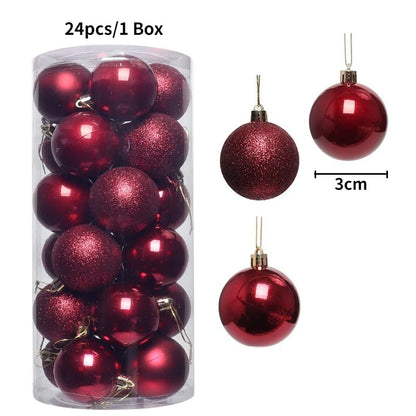 24/36 Piezas de Bolas de Navidad Colgantes, Decoración para Árbol de Navidad, Decoración Interior para el Hogar, Año Nuevo 2026, Artículos para Fiestas DIY