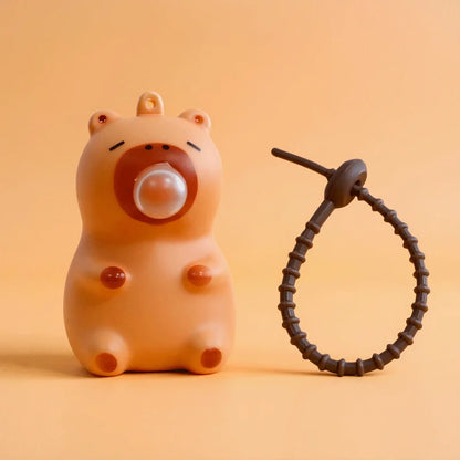Juguete de peluche de capibara para apretar, colgante antiestrés con burbujas, decoración para mochila infantil, regalo de fiesta
