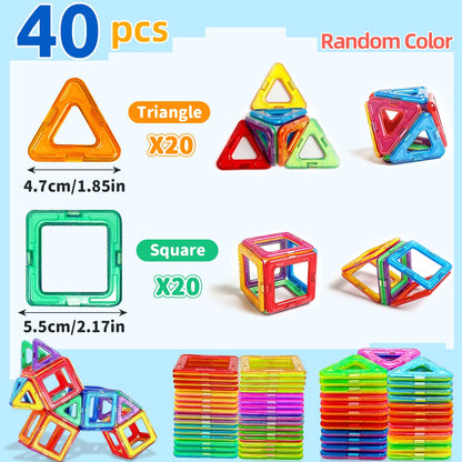 Bloques de construcción magnéticos, juguetes magnéticos DIY, juguetes STEM de tamaño mediano, juguetes de construcción, juguetes educativos de aprendizaje con imanes