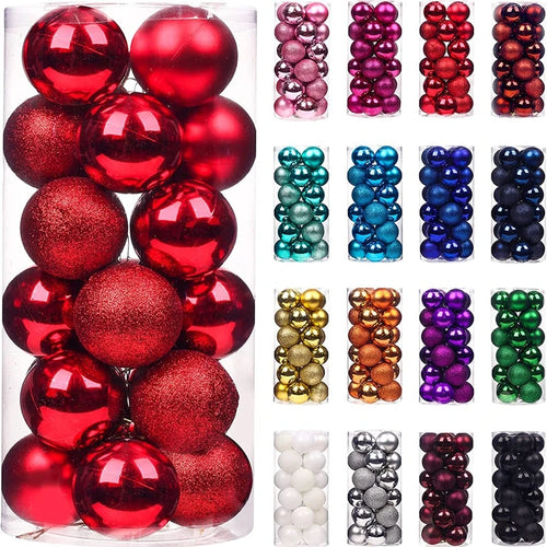 24/36 Piezas de Bolas de Navidad Colgantes, Decoración para Árbol de Navidad, Decoración Interior para el Hogar, Año Nuevo 2026, Artículos para Fiestas DIY