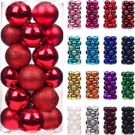 24/36 Piezas de Bolas de Navidad Colgantes, Decoración para Árbol de Navidad, Decoración Interior para el Hogar, Año Nuevo 2026, Artículos para Fiestas DIY
