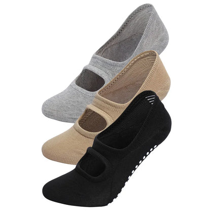 Calcetines sin espalda para aeróbicos, Pilates, baile, trampolín, fitness, calcetines de suelo, calcetines invisibles para yoga