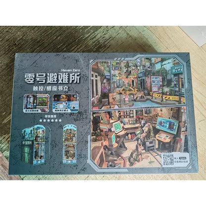 Sujetalibros de flor de cerezo, casas de muñecas japonesas, juguetes, estantería, bricolaje, rincón de libros de madera, Kits de inserción, regalos en miniatura, decoración del hogar