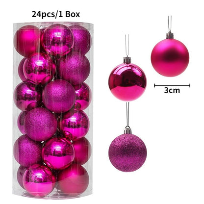 24/36 Piezas de Bolas de Navidad Colgantes, Decoración para Árbol de Navidad, Decoración Interior para el Hogar, Año Nuevo 2026, Artículos para Fiestas DIY