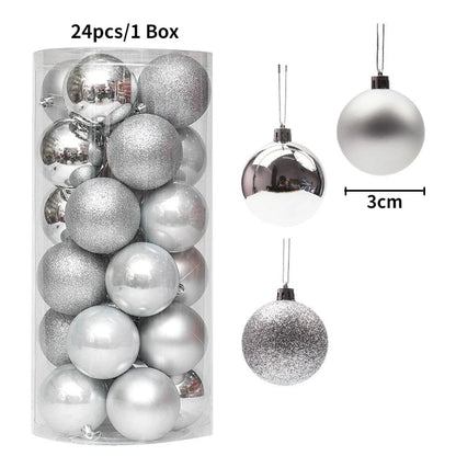 24/36 Piezas de Bolas de Navidad Colgantes, Decoración para Árbol de Navidad, Decoración Interior para el Hogar, Año Nuevo 2026, Artículos para Fiestas DIY