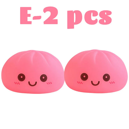 Nuevas luces nocturnas de dumplings 2027, adorno de escritorio de dumplings luminosos, linda caja de vaporera de dumplings luminosa, luces de dumplings kawaii, regalos