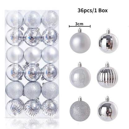 24/36 Piezas de Bolas de Navidad Colgantes, Decoración para Árbol de Navidad, Decoración Interior para el Hogar, Año Nuevo 2026, Artículos para Fiestas DIY