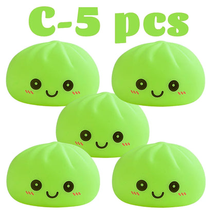 Nuevas luces nocturnas de dumplings 2027, adorno de escritorio de dumplings luminosos, linda caja de vaporera de dumplings luminosa, luces de dumplings kawaii, regalos