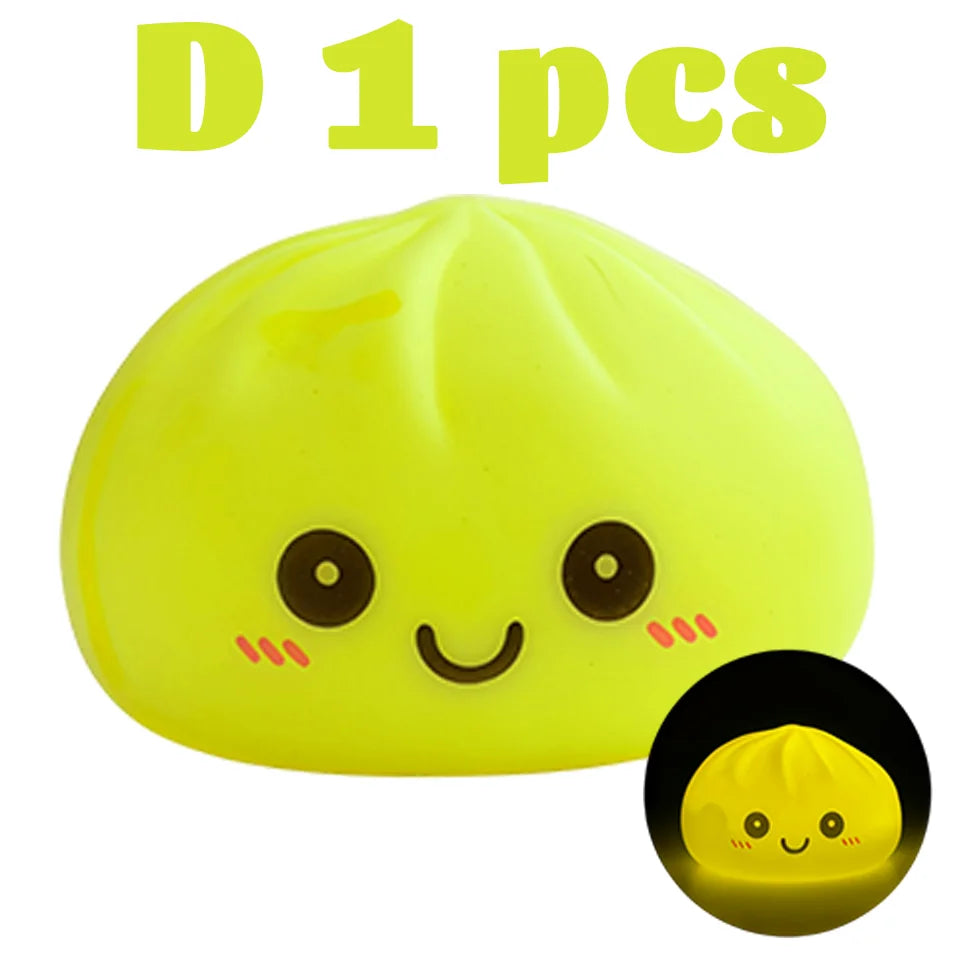 Nuevas luces nocturnas de dumplings 2027, adorno de escritorio de dumplings luminosos, linda caja de vaporera de dumplings luminosa, luces de dumplings kawaii, regalos