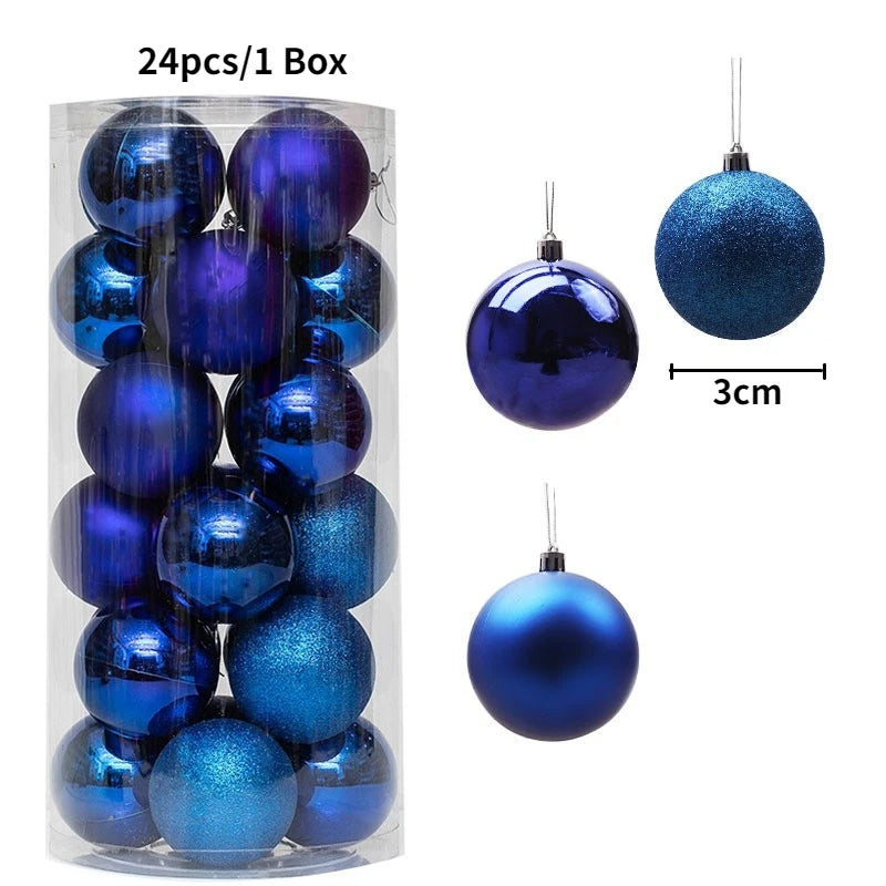 24/36 Piezas de Bolas de Navidad Colgantes, Decoración para Árbol de Navidad, Decoración Interior para el Hogar, Año Nuevo 2026, Artículos para Fiestas DIY