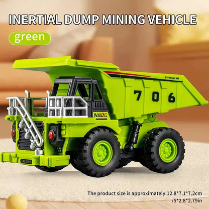 1 unidad de coche de juguete de inercia para niños, modelo de coche de ingeniería de minería de simulación, juegos creativos, coche de fricción, coche de minería, regalo para niños.