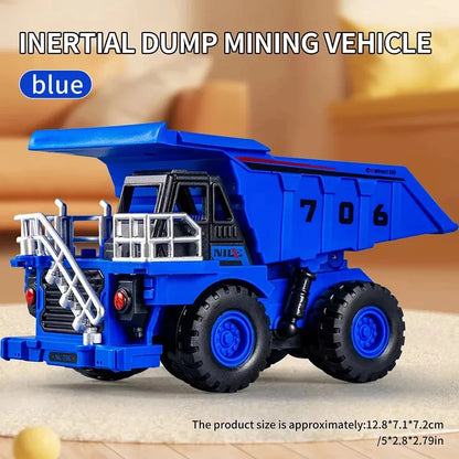 1 unidad de coche de juguete de inercia para niños, modelo de coche de ingeniería de minería de simulación, juegos creativos, coche de fricción, coche de minería, regalo para niños.