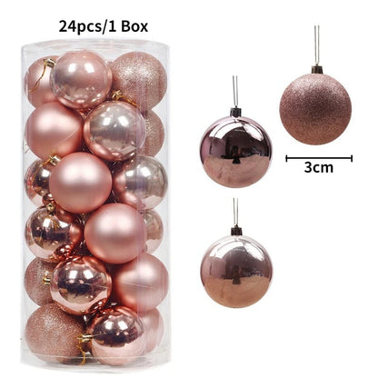 24/36 Piezas de Bolas de Navidad Colgantes, Decoración para Árbol de Navidad, Decoración Interior para el Hogar, Año Nuevo 2026, Artículos para Fiestas DIY