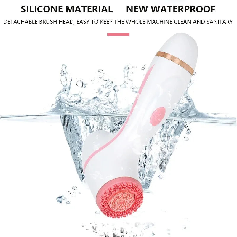 Cepillo de limpieza eléctrico 3 en 1, limpiador Facial ultrasónico, masajeadores faciales, cepillo de limpieza giratorio sónico, herramienta de limpieza profunda Facial