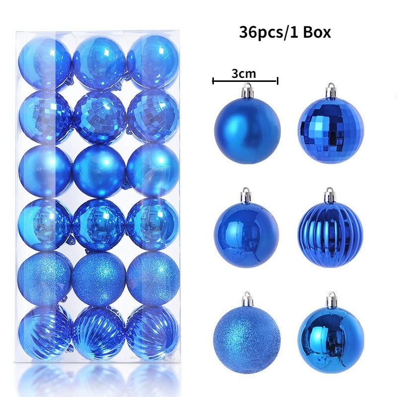 24/36 Piezas de Bolas de Navidad Colgantes, Decoración para Árbol de Navidad, Decoración Interior para el Hogar, Año Nuevo 2026, Artículos para Fiestas DIY