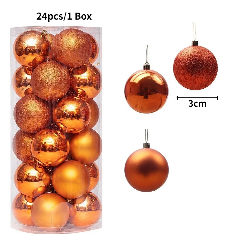 24/36 Piezas de Bolas de Navidad Colgantes, Decoración para Árbol de Navidad, Decoración Interior para el Hogar, Año Nuevo 2026, Artículos para Fiestas DIY