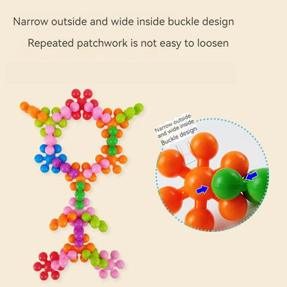 Bloques de construcción de flor de ciruelo de plástico colorido para niños, piezas de copo de nieve ensambladas divertidas, juguetes de educación temprana para iluminación
