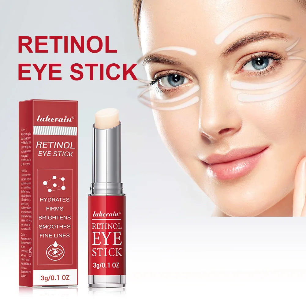 Crema de ojos con Retinol para aclarar las ojeras, reafirmante de la piel, suero de reparación instantánea de ojos en barra para el cuidado de los ojos de las mujeres