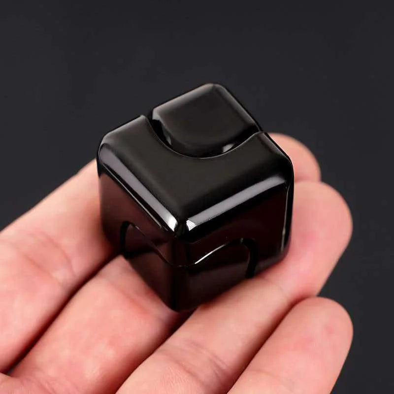 Cubo Fidget Spinner Infinito Cuadrado de Metal, Juguetes Sensoriales para Aliviar el Estrés, TDAH, Ansiedad, EDC, Gadgets de Escritorio Geniales, Diversión de Oficina para Adultos