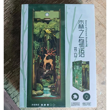 Sujetalibros de flor de cerezo, casas de muñecas japonesas, juguetes, estantería, bricolaje, rincón de libros de madera, Kits de inserción, regalos en miniatura, decoración del hogar