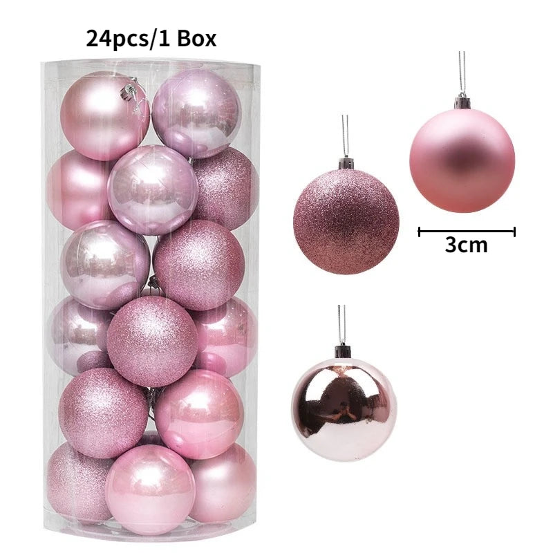 24/36 Piezas de Bolas de Navidad Colgantes, Decoración para Árbol de Navidad, Decoración Interior para el Hogar, Año Nuevo 2026, Artículos para Fiestas DIY
