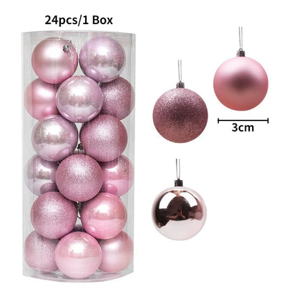 24/36 Piezas de Bolas de Navidad Colgantes, Decoración para Árbol de Navidad, Decoración Interior para el Hogar, Año Nuevo 2026, Artículos para Fiestas DIY