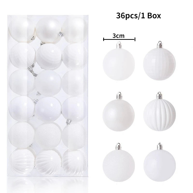 24/36 Piezas de Bolas de Navidad Colgantes, Decoración para Árbol de Navidad, Decoración Interior para el Hogar, Año Nuevo 2026, Artículos para Fiestas DIY