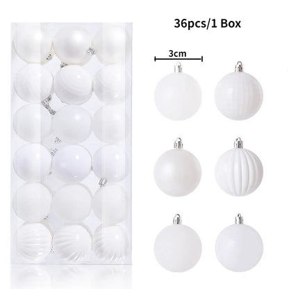 24/36 Piezas de Bolas de Navidad Colgantes, Decoración para Árbol de Navidad, Decoración Interior para el Hogar, Año Nuevo 2026, Artículos para Fiestas DIY