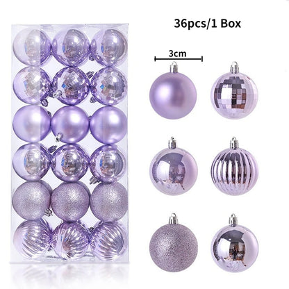 24/36 Piezas de Bolas de Navidad Colgantes, Decoración para Árbol de Navidad, Decoración Interior para el Hogar, Año Nuevo 2026, Artículos para Fiestas DIY