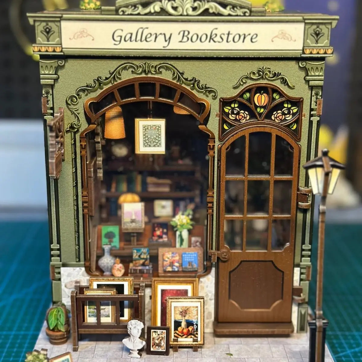 Sujetalibros de flor de cerezo, casas de muñecas japonesas, juguetes, estantería, bricolaje, rincón de libros de madera, Kits de inserción, regalos en miniatura, decoración del hogar